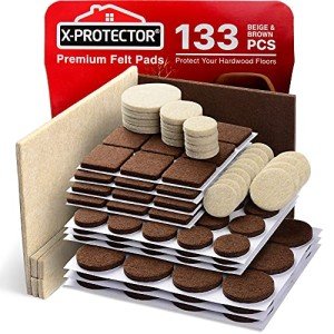 133 PCS Felt Furniture Pads for Wood Floors