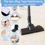 Non-Slip Rug Tape Pad and Anchors - 10PCS