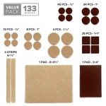 133 PCS Felt Furniture Pads for Wood Floors