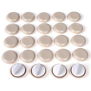 24 PCS Self-Stick Carpet Furniture Sliders, 1 Inch