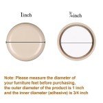 24 PCS Self-Stick Carpet Furniture Sliders, 1 Inch