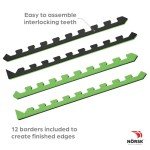 Reversible Foam Exercise Mats - 6 Interlocking Tiles