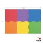 Reversible Foam Exercise Mats - 6 Interlocking Tiles