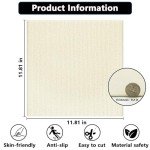 WAPANE Peel and Stick Carpet Tiles, Off-White 10PC