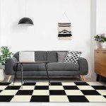 WAPANE Peel and Stick Carpet Tiles, Off-White 10PC