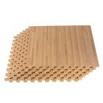 White Oak Foam Floor Mats - Interlocking & Anti-Fatigue