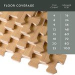 White Oak Foam Floor Mats - Interlocking & Anti-Fatigue