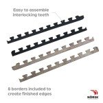 Reversible Faux Wood Foam Floor Tiles - 4 Pack