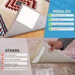 Non-Slip Rug Pad Grippers - 4 Pieces