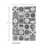 PUREFULL Non-Adhesive Carpet Tiles, 40.6 x 40.6 cm