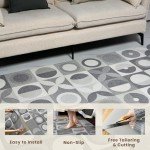PUREFULL Non-Adhesive Carpet Tiles, 40.6 x 40.6 cm