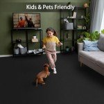 Self-Adhesive Black Carpet Tiles for Easy DIY