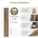 Peel and Stick Vinyl Plank Flooring - 36 Pack