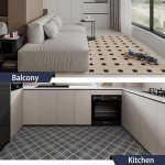 Peel and Stick Anti-Slip Carpet Tiles, 12 Pcs