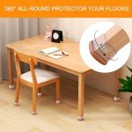16PCS Extra Large Clear Chair Leg Floor Protectors