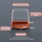 16PCS Extra Large Clear Chair Leg Floor Protectors