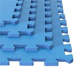 Blue EVA Foam Mat Tiles - 4-Pack Interlocking Flooring