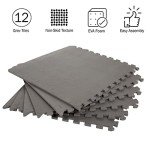 12-Pack EVA Foam Mat Tiles - 48 SQ FT