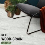 Peel and Stick Waterproof Vinyl Floor Tiles - 34 Pack