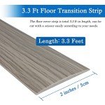 Self-Adhesive Floor Transition Strip - 3.3 Ft Gray
