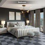 Light Gray Peel and Stick Carpet Tiles - 20 Pack