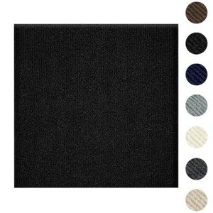 Peel and Stick Black Carpet Tiles - 10 Pack