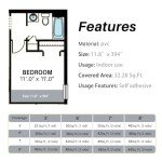 Peel and Stick Waterproof Vinyl Wood Grain Tile