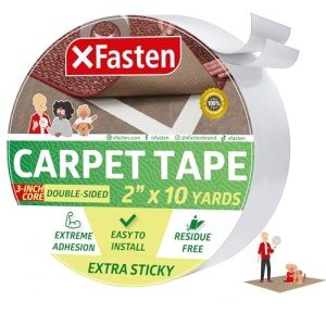 Extra Sticky Double-Sided Carpet Tape 2” x 10 Yards
