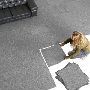 20PCS Peel and Stick 20” Carpet Tiles - Gray