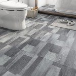FunStick Grey Rustic Peel and Stick Floor Tiles