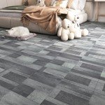 FunStick Grey Rustic Peel and Stick Floor Tiles