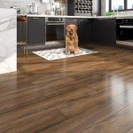 Peel and Stick Brown Walnut Vinyl Floor Tiles