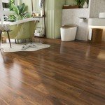 Peel and Stick Brown Walnut Vinyl Floor Tiles