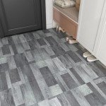 FunStick Grey Rustic Peel and Stick Floor Tiles