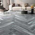 FunStick Grey Rustic Peel and Stick Floor Tiles