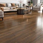 Peel and Stick Brown Walnut Vinyl Floor Tiles