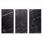 Luxury Vinyl Interlocking Flooring Tiles - Nero Marquina