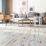 Peel and Stick Blue Wood Vinyl Floor Tiles