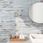 Peel and Stick Blue Wood Vinyl Floor Tiles