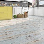 Peel and Stick Blue Wood Vinyl Floor Tiles