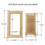 White Oak Floor Register Vent with Damper, 4x10 Inch