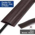 10ft Brown PVC Cable Floor Cover for Cords