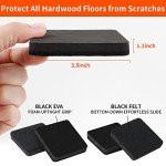 Felt Furniture Sliders for Hardwood Floors - 16 Pack