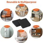 Felt Furniture Sliders for Hardwood Floors - 16 Pack