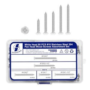 80 PCS Stainless Steel Phillips Wood Screw Set