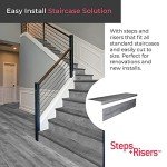 Vinyl Stair Tread and Riser Combo - Waterproof