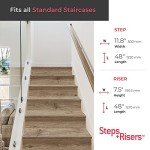 Vinyl Stair Tread and Riser Combo - Waterproof