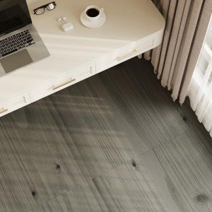 Deep Gray Peel and Stick Vinyl Floor Tiles