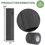 Deep Gray Peel and Stick Vinyl Floor Tiles