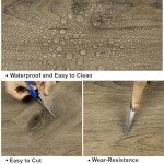 Peel and Stick Waterproof Vinyl Floor Tiles, Brown